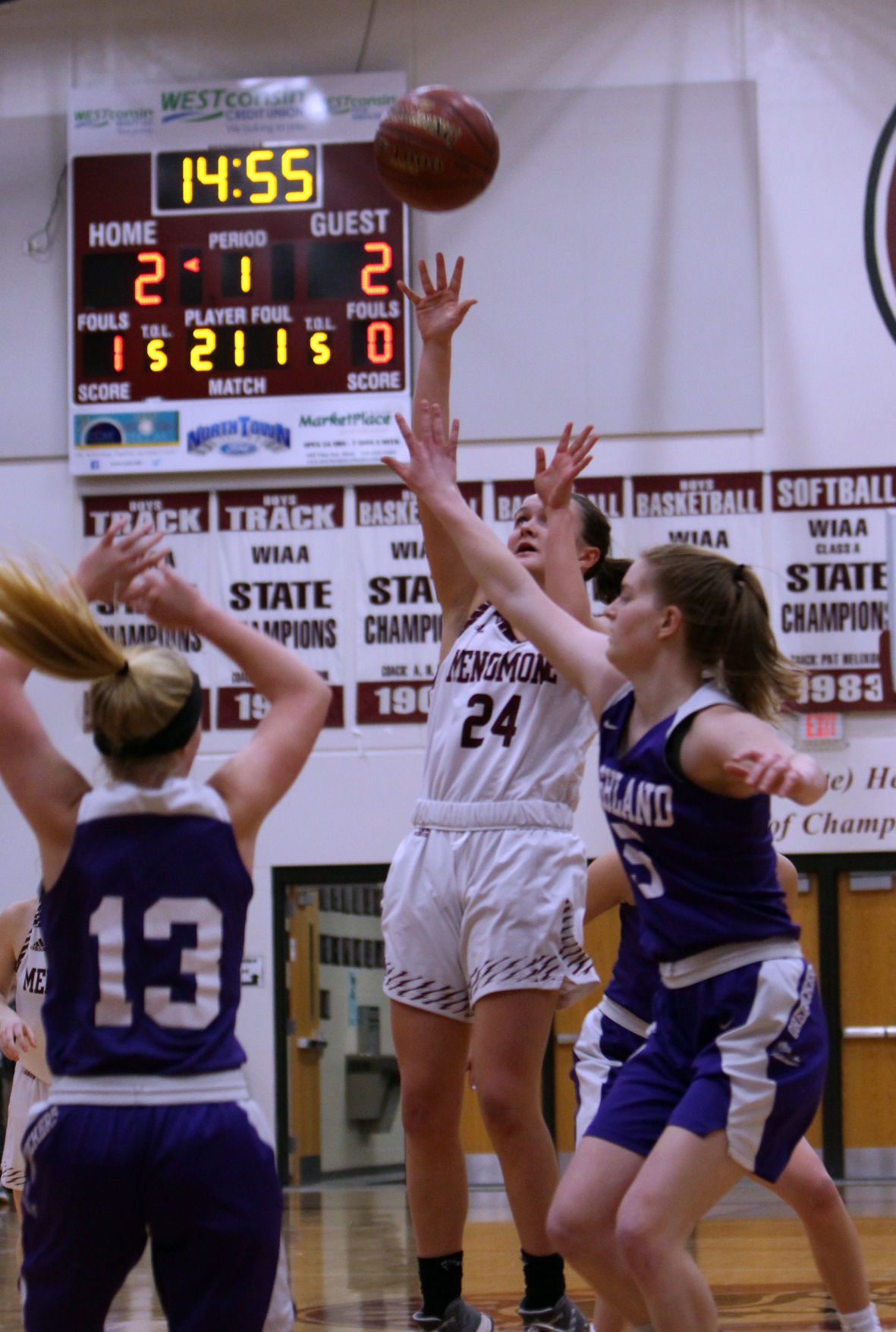 Ashland at Menomonie girls basketball 12-27-19